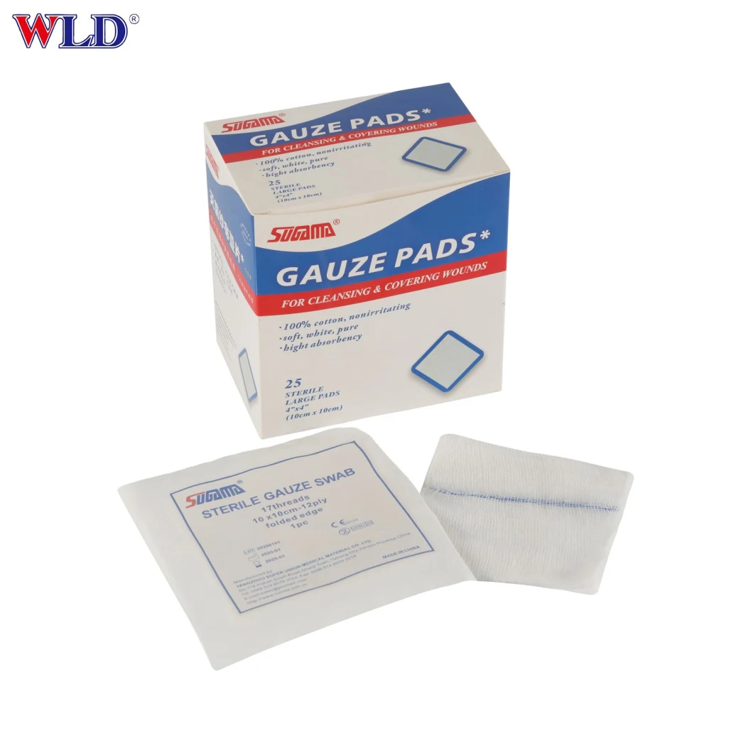 100% Cotton Gauze Swab Non-Sterile with X-ray 10 X 10 Cm Medical Gauze Swab Gauze