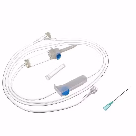 Set per infusione medicale monouso Set IV con/senza ago, approvato CE