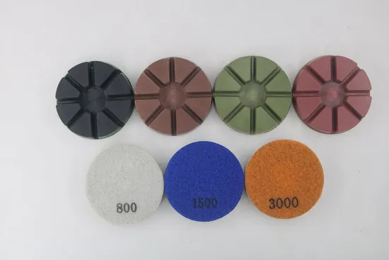 Tampone per lucidatura diamantato bianco bagnato/secco da 4 pollici a forma di alveare per cemento, granito e marmo